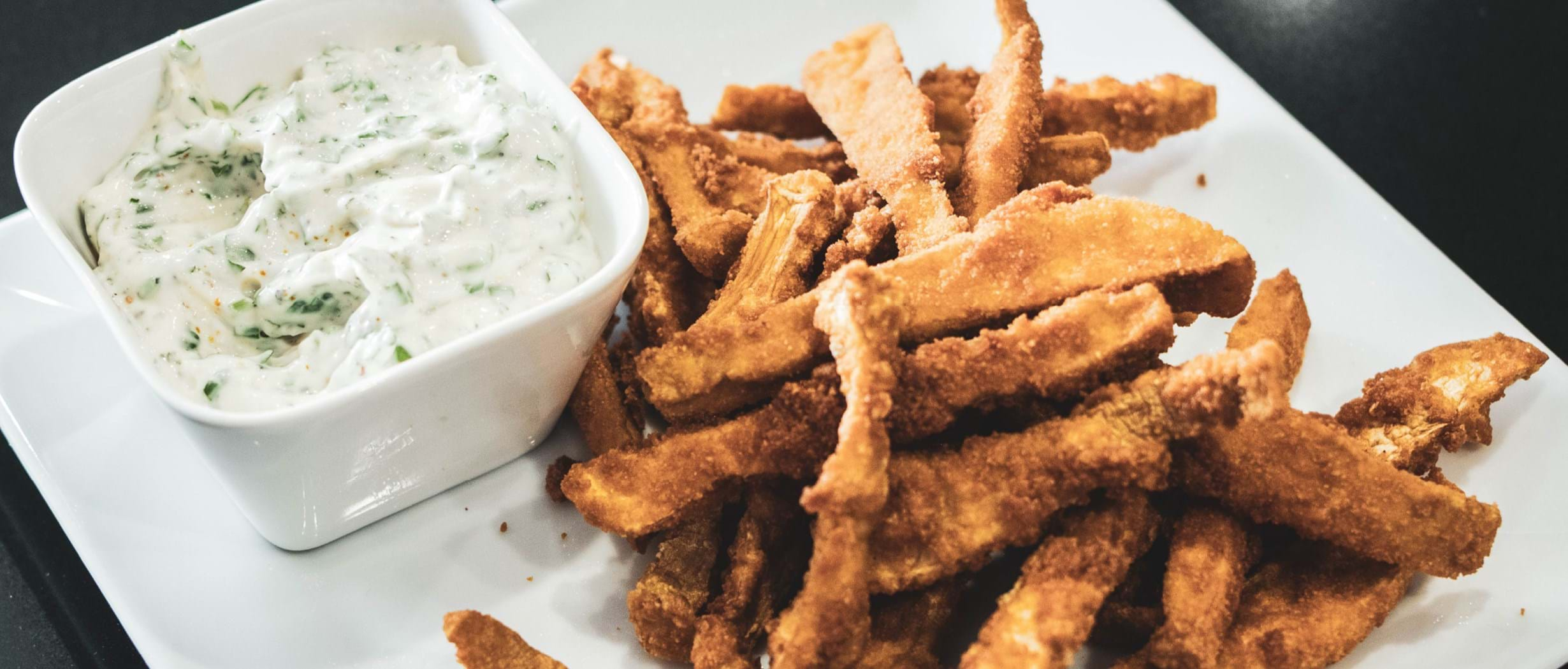 M. Eryngii mushroom fries with mayonnaise