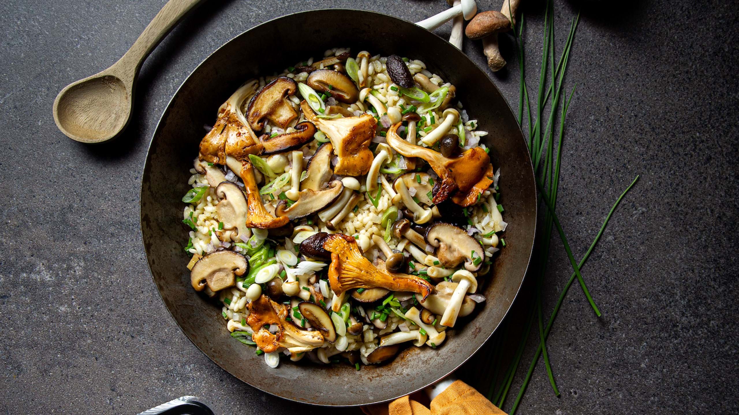 Risotto with M. Chanterelles & M. Shimeji